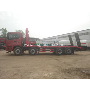 Foton 8x4 flatbed excavator transport truck